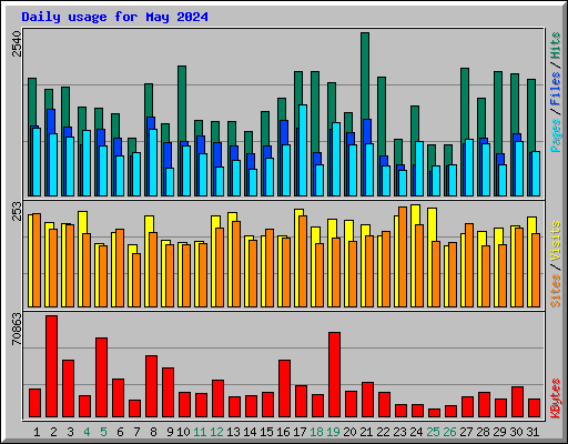 Daily usage for May 2024