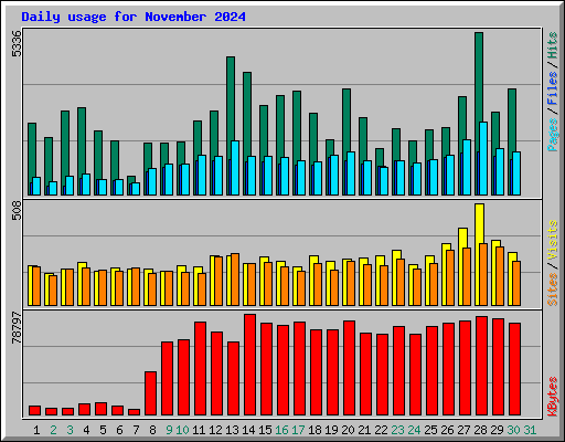 Daily usage for November 2024