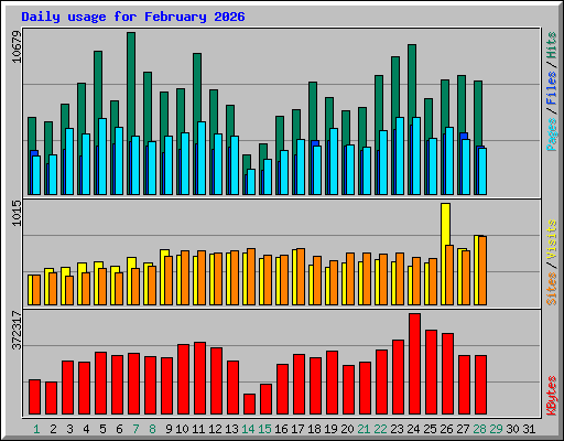 Daily usage for February 2026