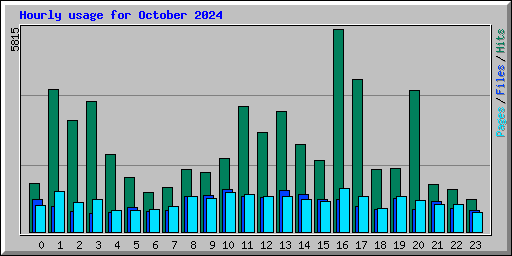 Hourly usage for October 2024