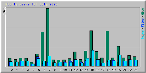 Hourly usage for July 2025