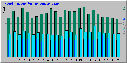 Hourly usage for September 2025