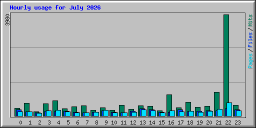 Hourly usage for July 2026